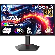 Amazon.co.jp: KOORUI ゲーミングモニター 27インチ 320Hz(FHD) 160Hz
